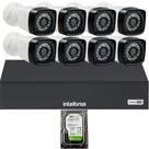 Kit Cftv 8 Câmeras Segurança Full Hd Dvr MHDX Intelbras 8 canais