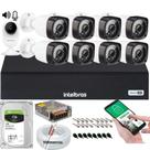 Kit Cftv 9 Cameras Segurança Hd Dvr Intelbras 1008c 1tb Full hd c/ Audio