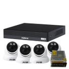 Kit cftv completo mhdx 1104-c + 4 cameras conectores e fonte
