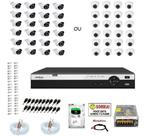 Kit Cftv Dvr 32 Canais Intelbras 1132mhdx 24 Câmeras 1080p
