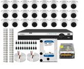 Kit Cftv Dvr 32 Canais Intelbras 1232mhdx 24 Câmeras Dome Hd 720p
