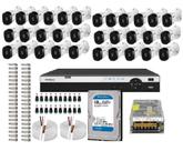 Kit Cftv Dvr 32 Canais Intelbras 3132mhdx 32 Câmeras Bellet Full Hd 1080p