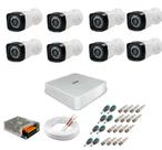 Kit Cftv Dvr 8 Câmera Infra vermelho Dvr 8 Ch Full HD