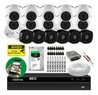 Kit Cftv Intelbras 16 Câmeras Vhl 1220 C/ Dvr 16 Ch E Hd 4tb