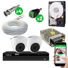 Kit cftv intelbras 2 cam vhl1120d multi hd 720p dvr mhdx1204