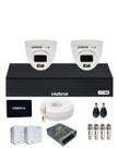 Kit CFTV Intelbras 2 Câmeras 1120d Full Color 720p DVR intelbras 1104-c SSD 512gb Instalado