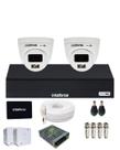 Kit CFTV Intelbras 2 Câmeras VHD 1220D Full Color Imagem Colorida 24h Dvr 1104-c intelbras Com SSD 512gb