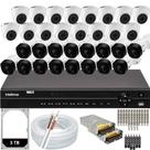 Kit Cftv Intelbras 32 Câmeras Dvr 32 Canais MHDX 1232 Hd 3TB