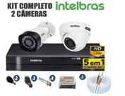 Kit CFTV Intelbras Completo 2 Câmeras AHD 720P DVR 4 Canais Kit CFTV Intelbras Completo 2 Câmeras AHD 720P DVR 4 Canais