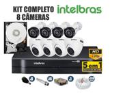 Kit CFTV Intelbras Completo 8 Câmeras AHD 720P DVR 8 Canais C/Hd Kit CFTV Intelbras Completo 8 Câmeras AHD 720P DVR 8 Canais C/Hd