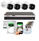 Kit CFTV Intelbras HD 4 Câmeras 1120B DVR MHDX 3104 C/HD 160gb