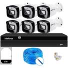 Kit CFTV Intelbras NVD 1408P 6 Câmeras IP Vipc HD 1TB