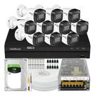 Kit Cftv Monitoramento 10 Cameras Intelbras Dvr 1216 1 Tera