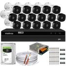 Kit Cftv Monitoramento 16 Cameras Intelbras Mhdx 1216 1 Tera