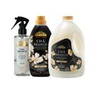 Kit Chá Branco Coala Amaciante Concentrado Laundry 1L Sabão Lava Roupas Limpeza Total 3L Odorizante Para Tecidos Estofados Cama Lençol 260ml Perfume