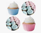 Kit Chá Revelação Forminha Cupcake 90 Unidades Azul BeBê E Rosa BeBê Mago