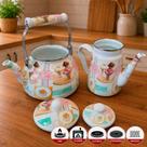 Kit Chaleira 2,5L e Bule 1,2L Esmaltada Cake Ferro Esmaltado Branco Cake Brasil