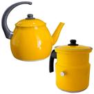 Kit Chaleira E Leiteira Gulê Alumínio 2 Peças Amarelo