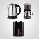 Kit Chaleira Inox Basic 1,8l + Fritadeira Elétrica Smart 4L + Cafeteira 650ml Petit - KOTI - 110V