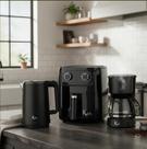 Kit Chaleira Modern Preta 1,5L + Fritadeira Elétrica Family 5,5L + Cafeteira Petit 650ml - KOTI - 110V