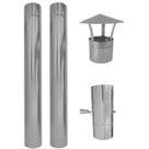 Kit Chaminé 5 Polegadas Inox 304 Dutos, Registros E Chapéu Kit Chaminé 5 Polegadas Inox 304 Dutos, Registros E Chapéu