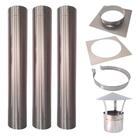 Kit Chaminé 7Pol Inox 304 3M Chapeu Chines/Adap/Acab/Abraç