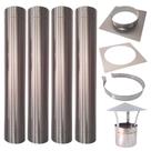 Kit Chaminé 7Pol Inox 304 4M Chapeu Chines/Adap/Acab/Abraç