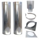 Kit Chaminé 8Pol 2M Chapeu Canhão Adapta/Acabam/Abraçadei