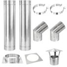 Kit Chaminé Completo 6 Inox 430 2m Churrasqueira Fogão