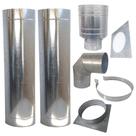 Kit Chaminé Galv 7Pol Completo 2M Chapeu Canhão/Curva 90