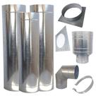 Kit Chaminé Galv 8Pol Completo 3M Chapeu Canhão/Curva 90 Kit Chaminé Galv 8Pol Completo 3M Chapeu Canhão/Curva 90
