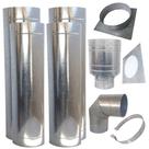 Kit Chaminé Galv 9Pol Completo 4M Chapeu Canhão/Curva 90