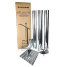 Kit Chaminé Para Fogão A Lenha 3 Canos 1m + Joelho 90º + Chapéu + Telha Ondulada 4mm - Hedlund