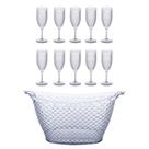 Kit Champanheira Cervejeira com 10 taças - 11 pçs