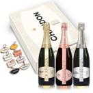 Kit Chandon Marcadores de Taça - 01 Reservé Brut 750ml + 01 Riche Demi-Sec 750 + 01 Brut Rosé 750ml Kit Chandon Marcadores de Taça - 01 Reservé Brut 750ml + 01 Riche Demi-Sec 750 + 01 Brut Rosé 750ml