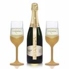 Kit Chandon Reserve Brut 750 ml + 2 Taças douradas Personalizadas