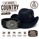 Kit Chapéu e Cinto Country Cavalo Correndo Infantil -