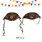 Kit Chapéu Maria Bonita/lampião Eva Bordado C/2 Festa Junina Kit Chapéu Maria Bonita/lampião Eva Bordado C/2 Festa Junina