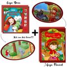 Kit Chapeuzinho Vermelho Livro Sonoro + Histórinha Diversão e Leitura Infantil