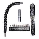Kit Chave Bit e Soquete Com Eixo Extensor Flexível 21 Peças