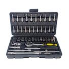 Kit Chave Canhão Catraca Profissional 46 Peças Material de Alta Qualidade