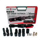 Kit Chave Catraca 1/2" Pol Cabo Ergométrico Com Soquetes Kit Chave Catraca 1/2" Pol Cabo Ergométrico Com Soquetes