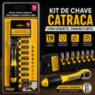 Kit Chave Catraca 19 Peças Soquete Bits Canhão Kit Chave Catraca 19 Peças Soquete Bits Canhão