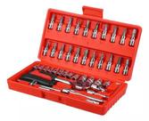Kit Chave Catraca 46 Peças Multifuncional Kit Chave Catraca 46 Peças Multifuncional