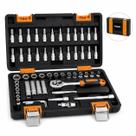 Kit Chave Catraca Fortt 57 Peças Com Maleta Aço CRV ¼ KJC001P