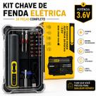 Kit Chave De Fenda Elétrica 30 Bits Para Notebook Celular Eletrônicos Com Luz Torque Forte Bidirecional