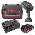 Kit Chave de Impacto Bateria 3/4 20V KUB35.91 1700 N.m Brushless + Bateria KA381 + Carregador - KRESS