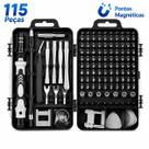 Kit Chave De Precisão 115 Em 1 Profissional Para Celular Notebook Eletrônicos E Reparos Domésticos