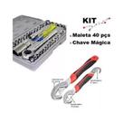 Kit Chave Magica Cabo Vermelho + Maleta Cinza 40 Peças