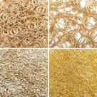 Kit Chaveiro Elo Pitão Fecho Lagosta Argola Com Corrente Dourado 210pçs 85g
